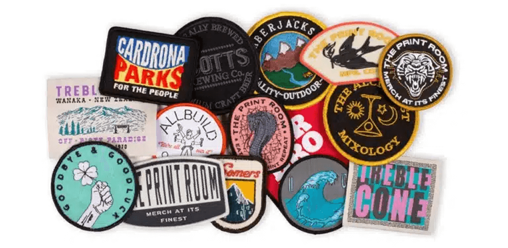 Custom embroidered patches on clothing